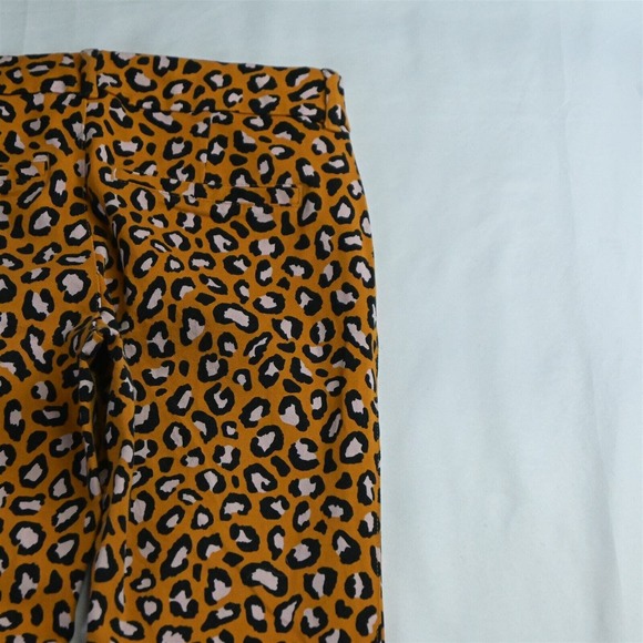 Old Navy 0 Orange Animal Pixie Ankle Mid Rise Skinny Stretch Dress Pants - Picture 5 of 7